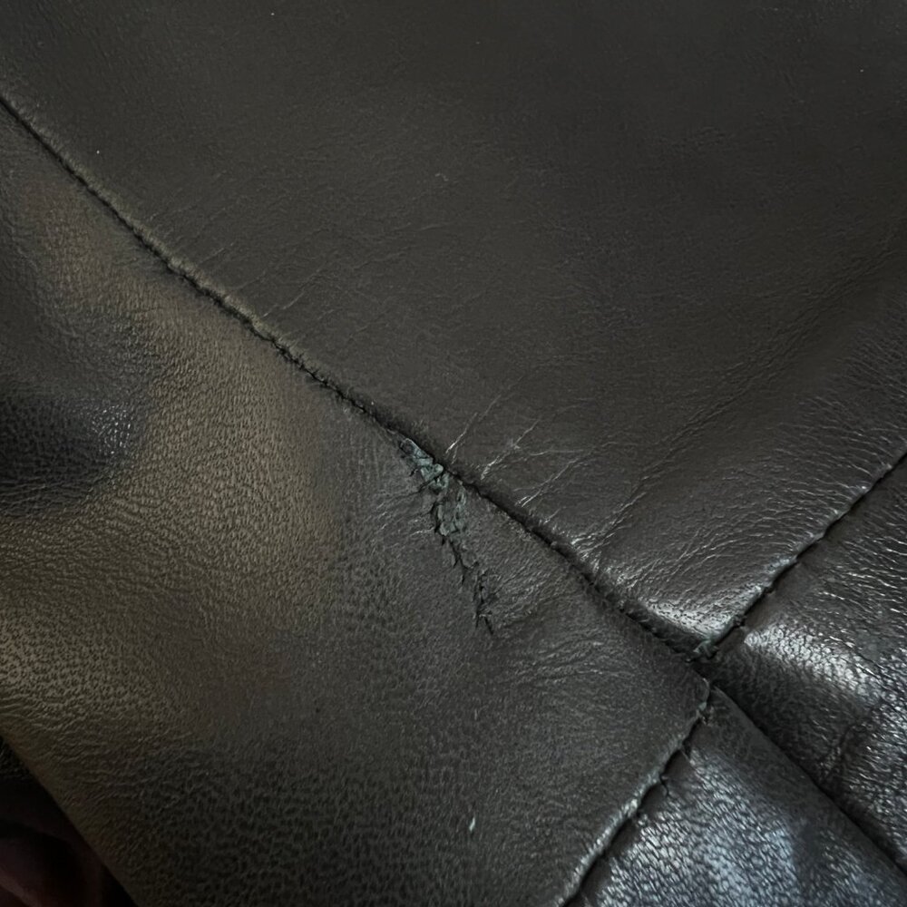 100% Leather Holt Renfrew Trouser Pants Pleated Straight Leg Old Money Luxury - Picture 6 of 7